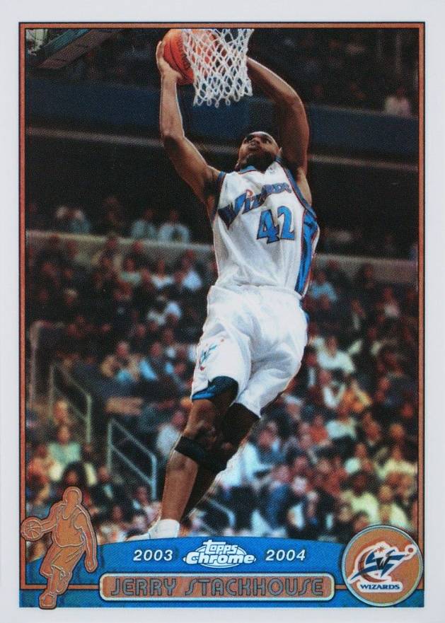 2003 Topps Chrome Jerry Stackhouse #52 Basketball Card