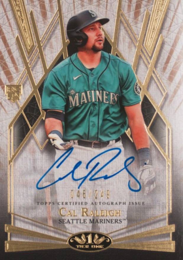 2022 Topps Tier One Break Out Autographs Cal Raleigh #BOACR Baseball Card