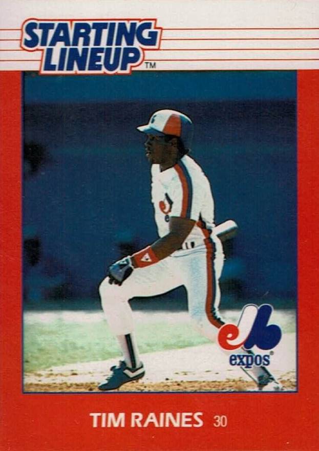 1988 Kenner Starting Lineup Tim Raines # Baseball Card