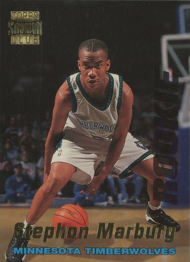 1996 Stadium Club Rookies 1 Stephon Marbury #R4 Basketball Card