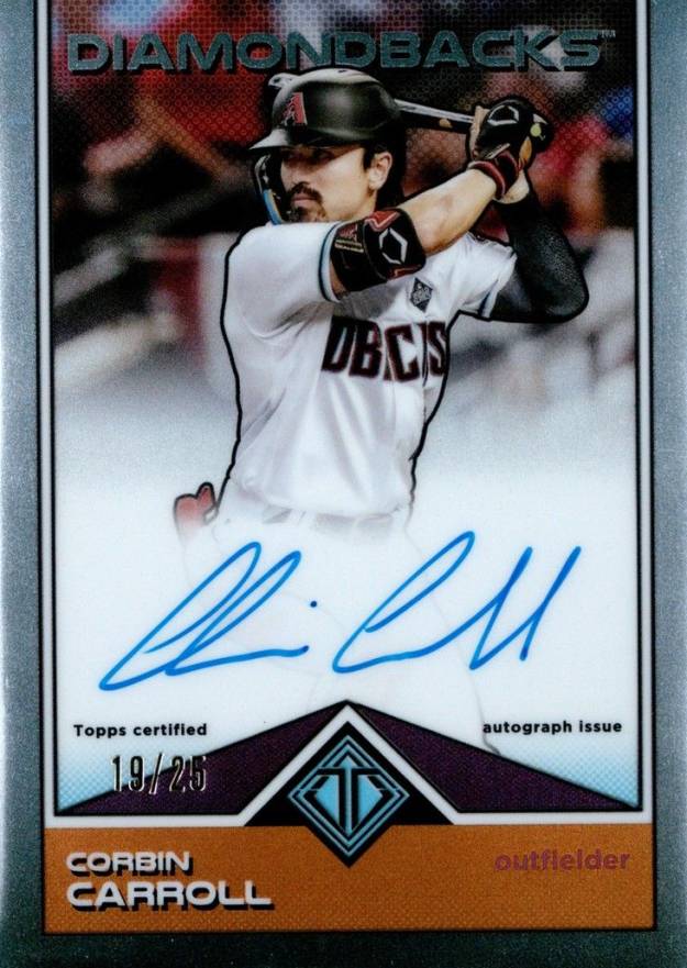 2024 Topps Transcendent Collection Transcendent Icons Chrome Autographs Corbin Carroll #CC Baseball Card