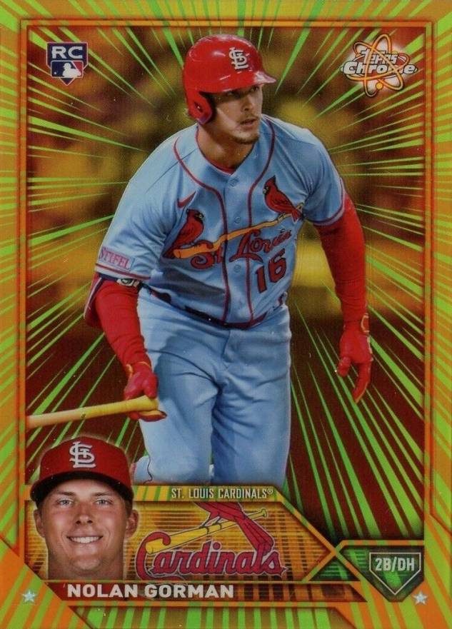 2023 Topps Chrome Radiating Rookies Nolan Gorman #RR22 Baseball Card