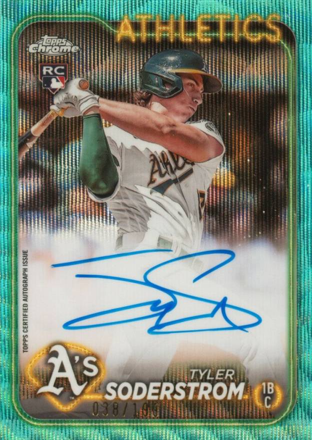 2024 Topps Chrome Rookie Autographs Tyler Soderstrom #RATSO Baseball Card