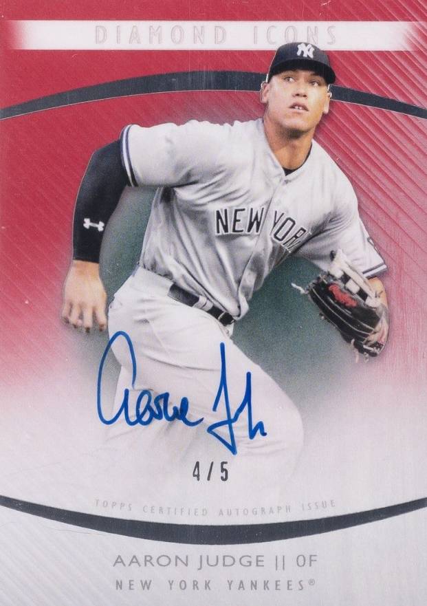 2017 Topps Diamond Icons Autographs Aaron Judge #AUAJU Baseball Card