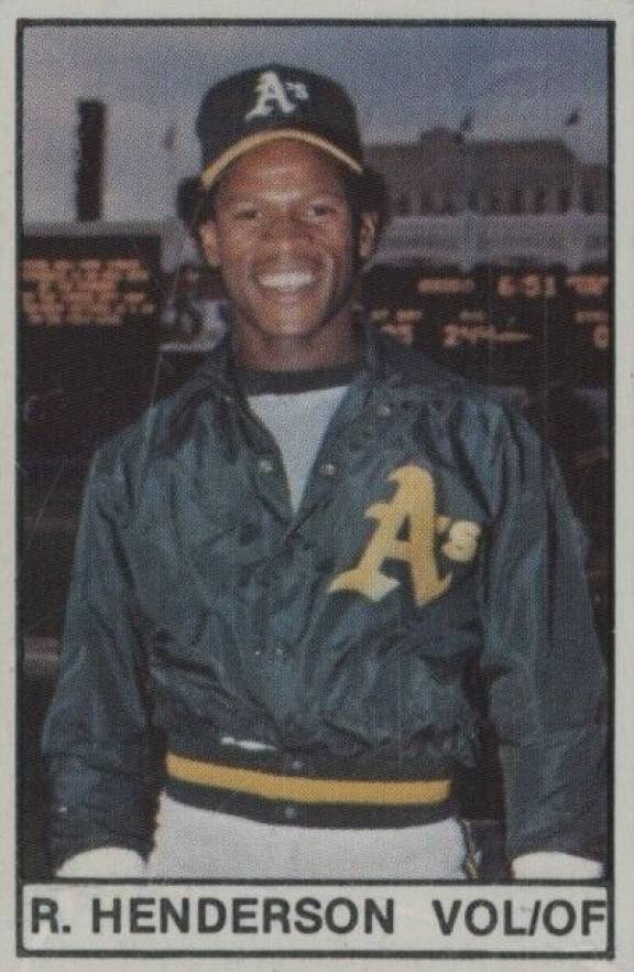 1982 All-Star Game Program Inserts-Hand Cut Rickey Henderson # Baseball Card
