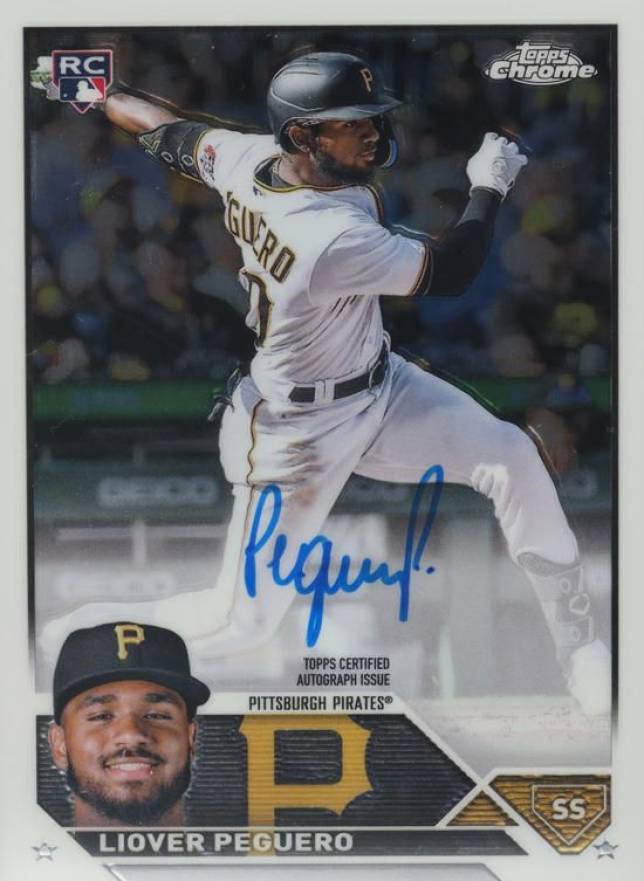 2023 Topps Chrome Rookie Autograph Liover Peguero #RALP Baseball Card