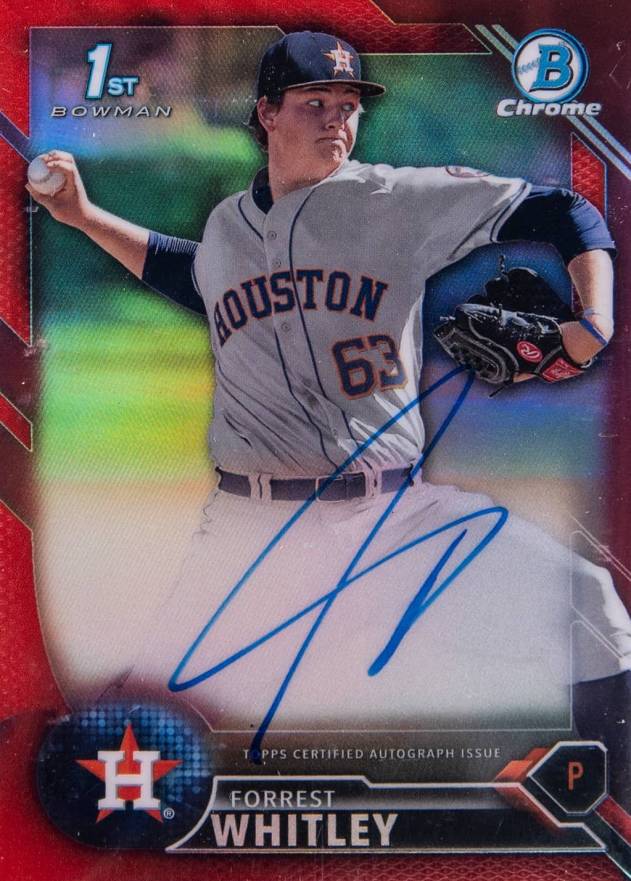2016 Bowman Draft Chrome Draft Picks Autographs Forrest Whitley #CDAFW Baseball Card