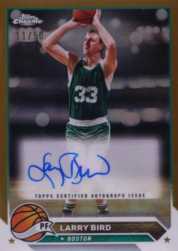 2023 Topps Chrome Topps Chrome Autographs Larry Bird #CGLB Basketball Card