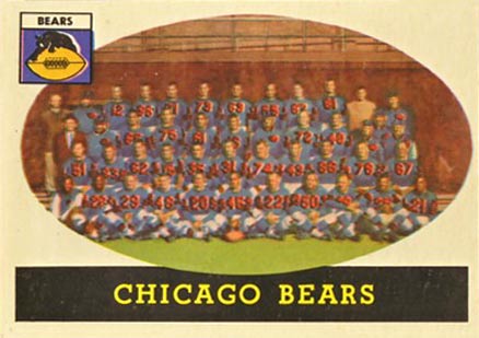 1958 Topps Chicago Bears Team #29 Football Card