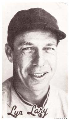 1936 Goudey Premiums-Type 1-Wide Pen Lynford Lary # Baseball Card