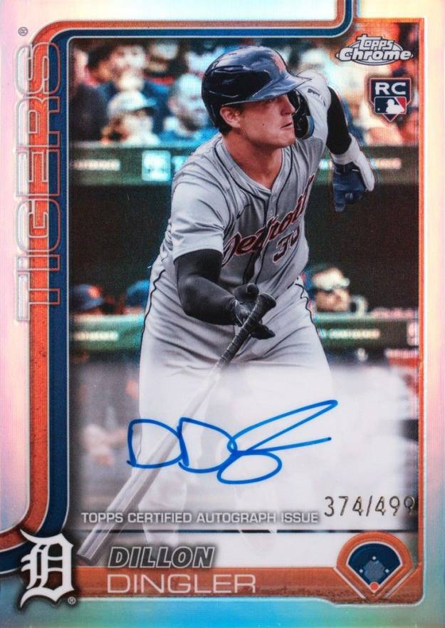 2025 Topps Chrome Rookie Autographs Dillon Dingler #RADD Baseball Card