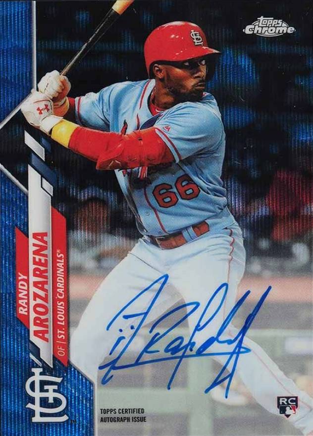 2020 Topps Chrome Rookie Autographs Randy Arozarena #RARAR Baseball Card