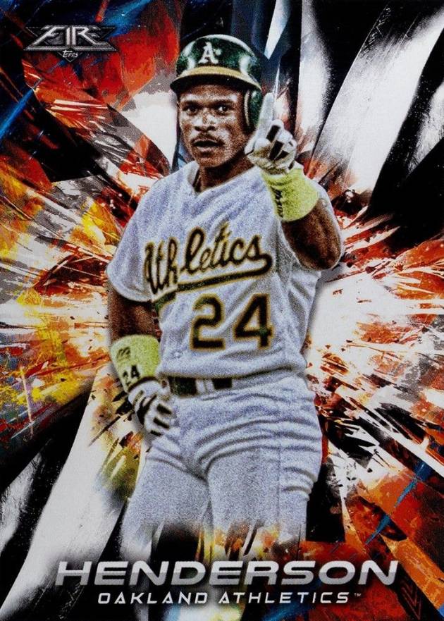 2018 Topps Fire  Rickey Henderson #37 Baseball Card