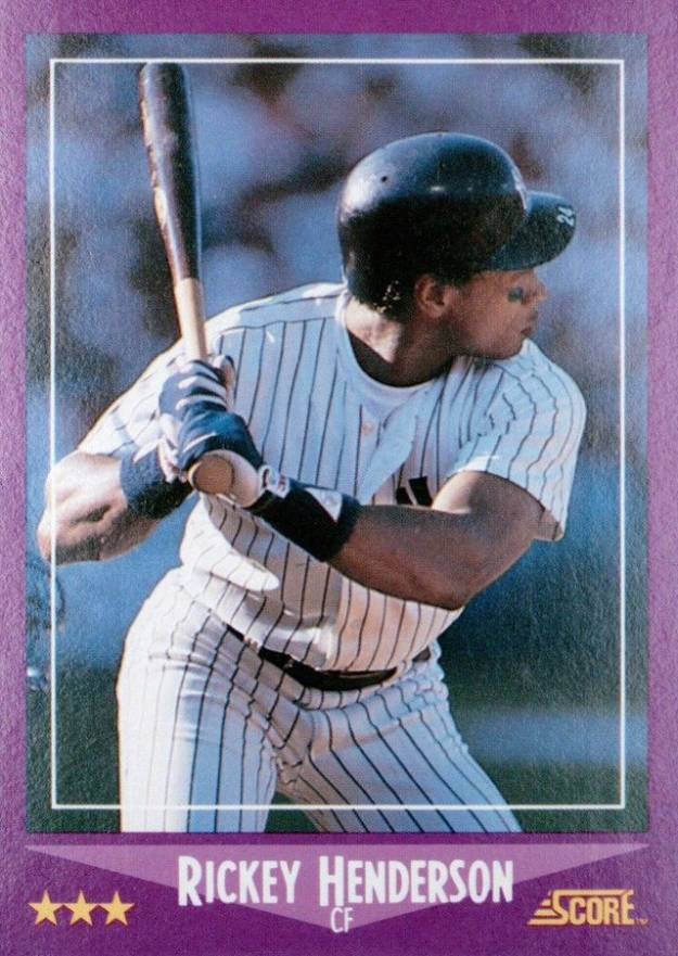 1988 Score Rickey Henderson #13 Baseball Card