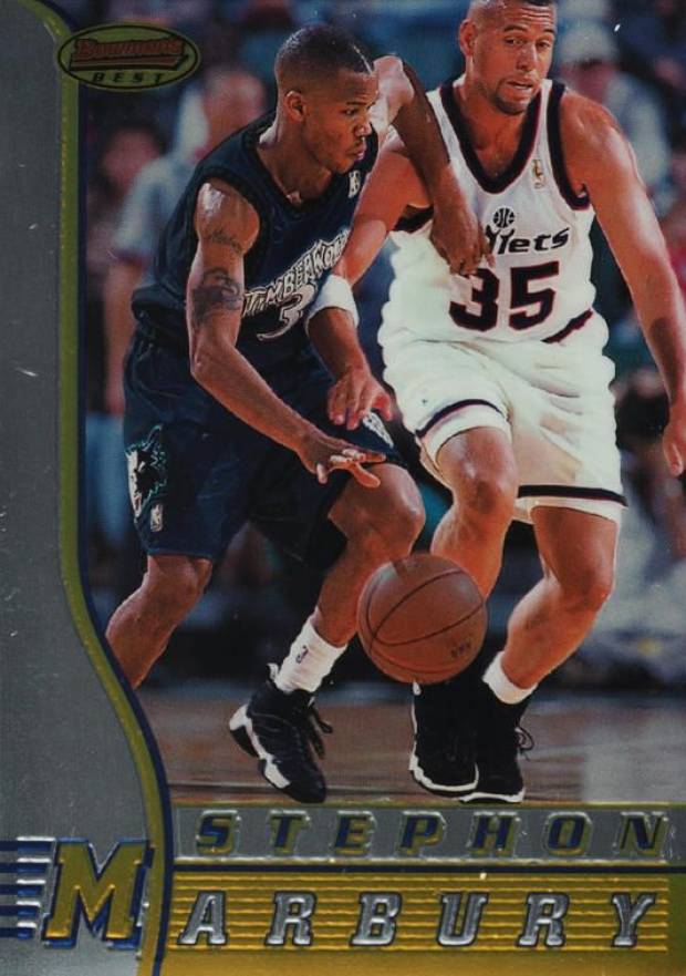 1996 Bowman's Best Rookie Stephon Marbury #R2 Basketball Card