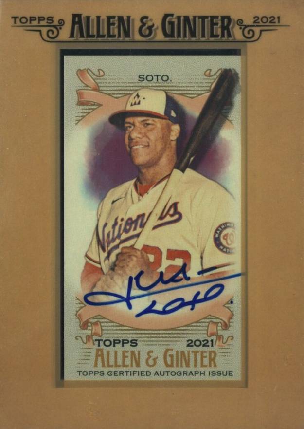 2021 Topps Allen & Ginter Mini Autographs Juan Soto #FMAJS Baseball Card