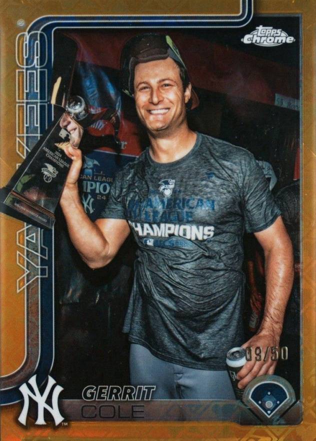 2025 Topps Chrome Logofractor Edition Gerrit Cole #110 Baseball Card