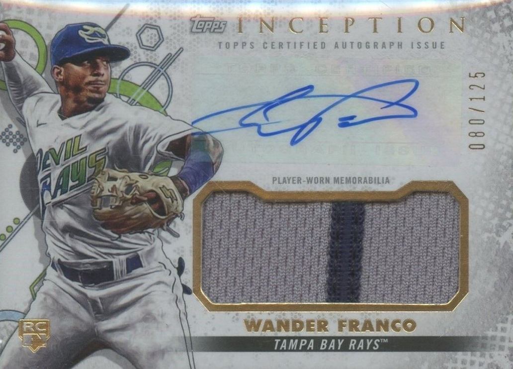 2022 Topps Inception Inception Autographed Patch Wander Franco #IAPWF Baseball Card