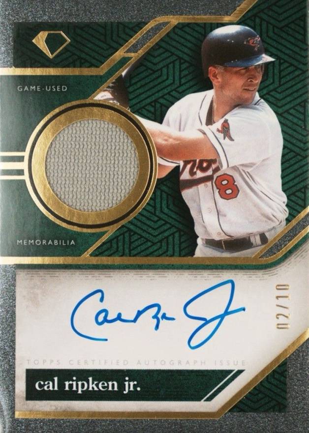 2024 Topps Diamond Icons Single-Player Autographed Relics Cal Ripken Jr. #SPACR Baseball Card