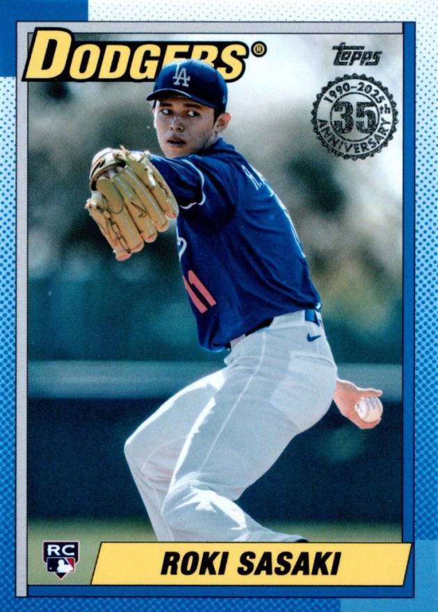 2025 Topps 1990 Topps Baseball Roki Sasaki #90B237 Baseball Card
