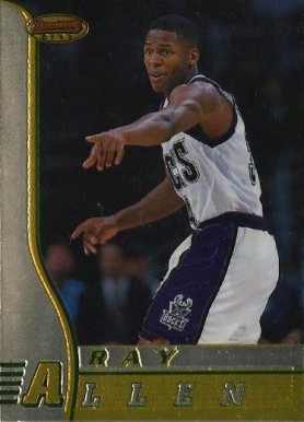 1996 Bowman's Best Rookie Ray Allen #R5 Basketball Card