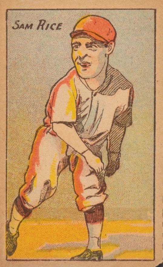 1916 Strip Card Big Head Sam Rice # Baseball Card