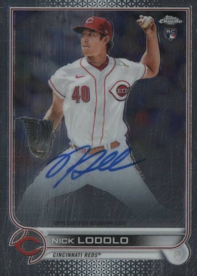 2022 Topps Chrome Rookie Autographs Nick Lodolo #RANL Baseball Card