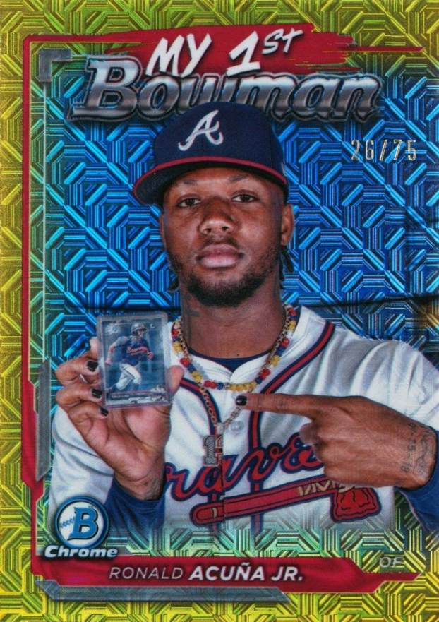 2024 Bowman Chrome Mega Box My 1st Bowman Ronald Acuna Jr. #8 Baseball Card