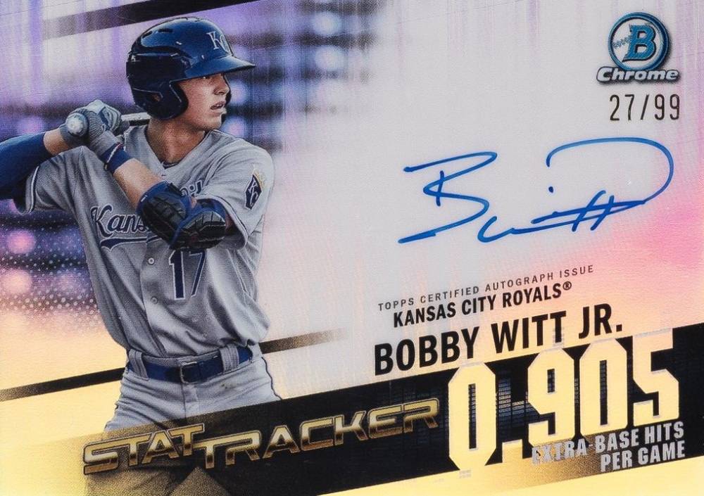 2020 Bowman Chrome Stat Tracker Bobby Witt Jr. #STABWJ Baseball Card