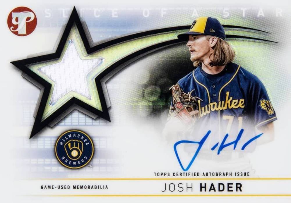2022 Topps Pristine Slice of A Star Autograph Relics Josh Hader #SSARJH Baseball Card