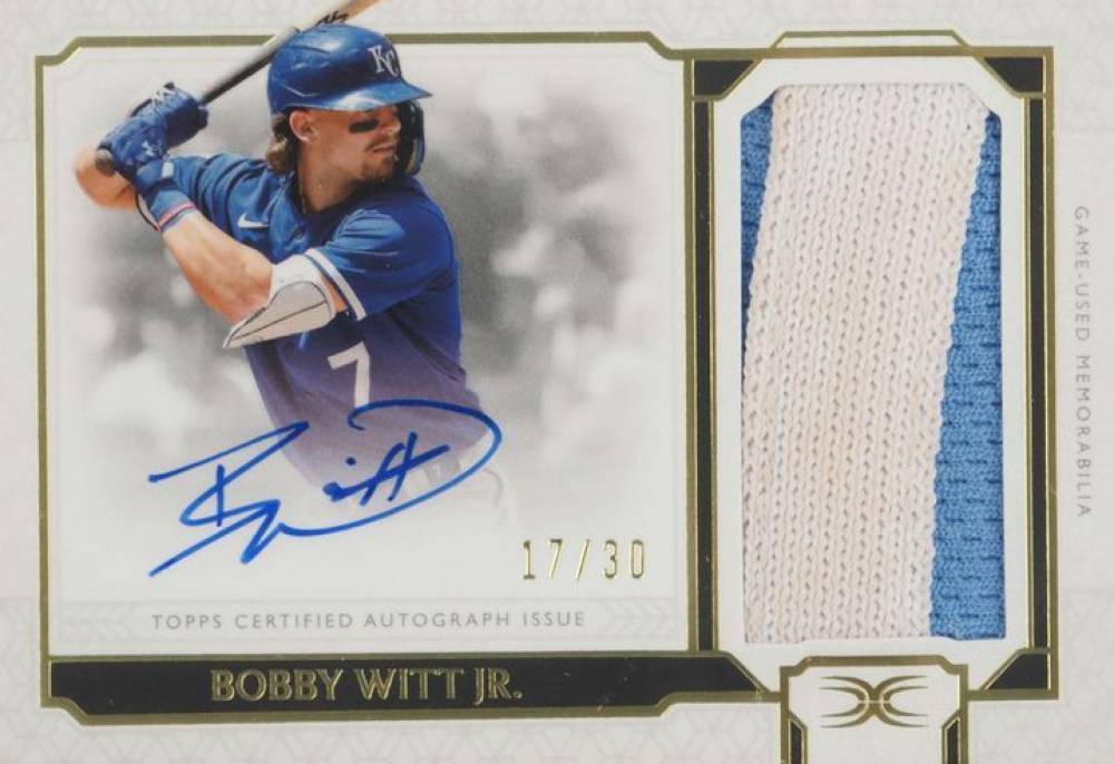 2024 Topps Definitive Collection Framed Autograph Patch Collection Bobby Witt Jr. #BW Baseball Card