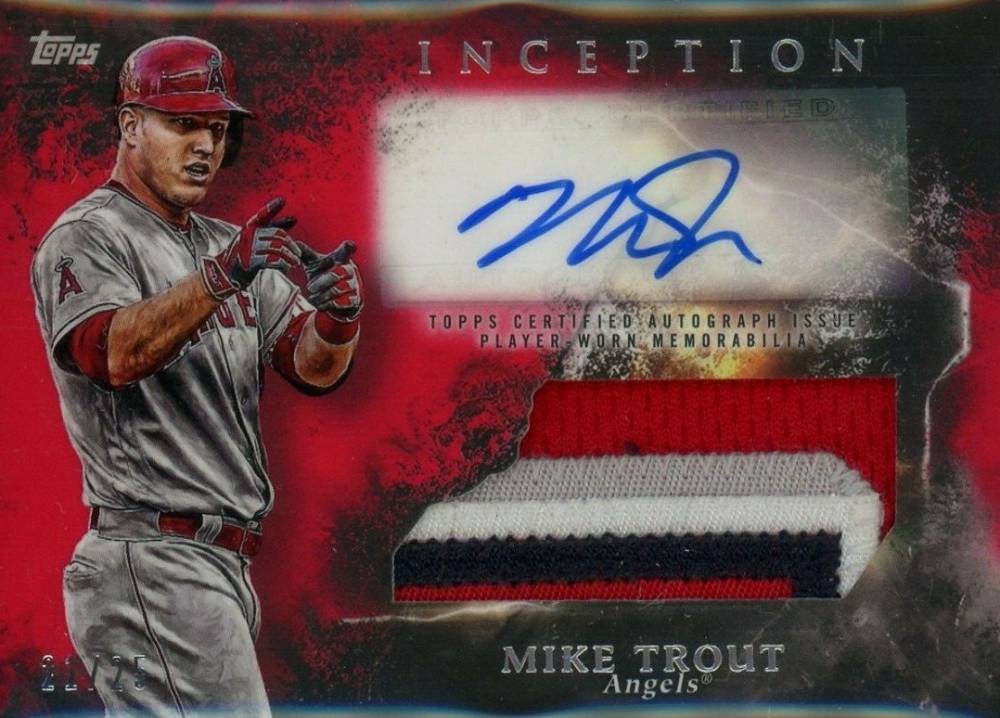 2018 Topps Inception Autograph Patch Mike Trout #IAPMT Baseball Card