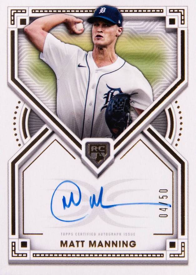 2022 Topps Definitive Definitive Rookie Autographs Matt Manning #MM Baseball Card