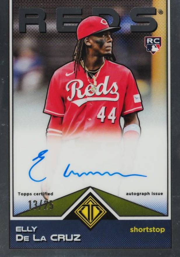 2024 Topps Transcendent Collection Transcendent Icons Chrome Autographs Elly de La Cruz #ED Baseball Card