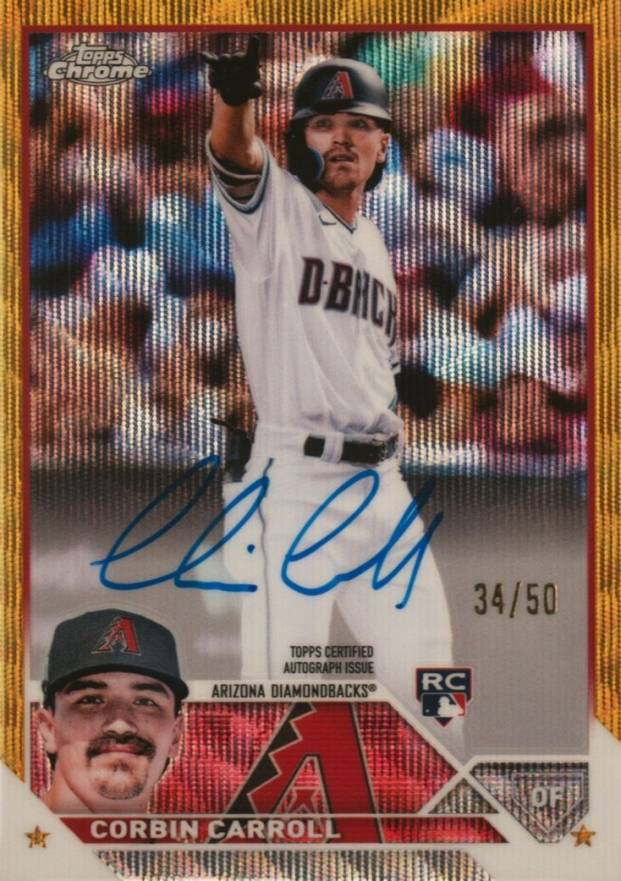2023 Topps Chrome Rookie Autograph Corbin Carroll #RACCA Baseball Card