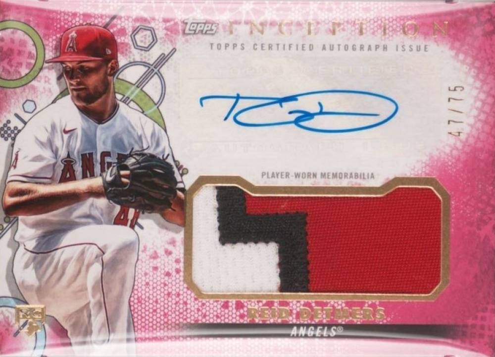 2022 Topps Inception Inception Autographed Patch Reid Detmers #IAPRDE Baseball Card