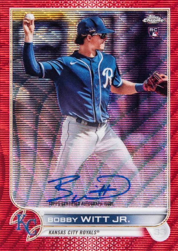 2022 Topps Chrome Rookie Autographs Bobby Witt Jr. #RABW Baseball Card
