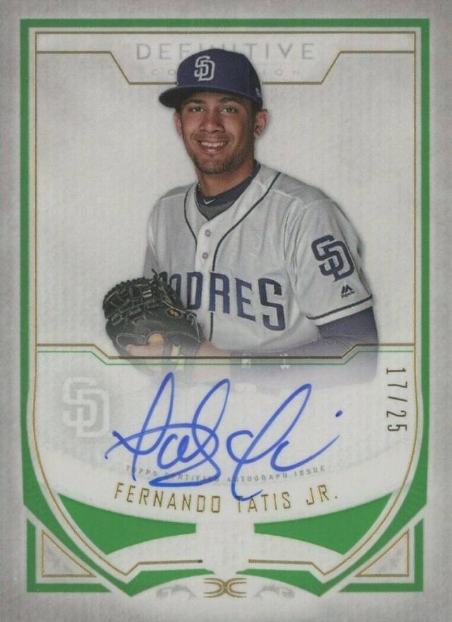 2019 Topps Definitive Collection Definitive Rookie Autographs Fernando Tatis Jr. #FTJ Baseball Card