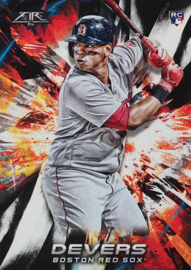2018 Topps Fire  Rafael Devers #118 Baseball Card
