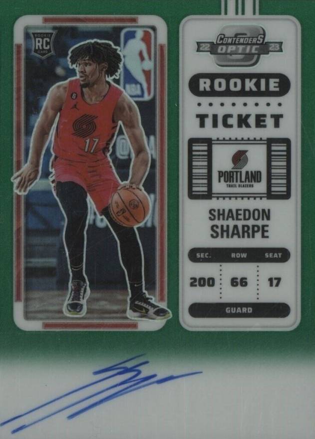 2022 Panini Contenders Optic Shaedon Sharpe #133 Basketball Card