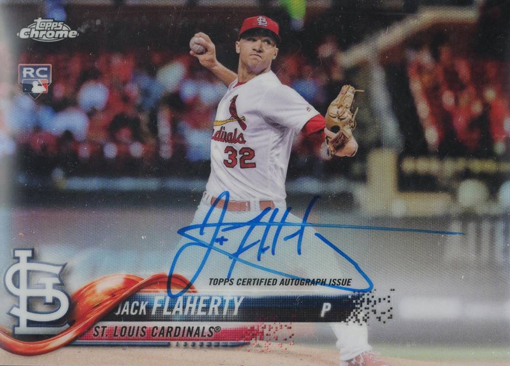 2018 Topps Chrome Rookie Autograph Jack Flaherty #RA-JF Baseball Card