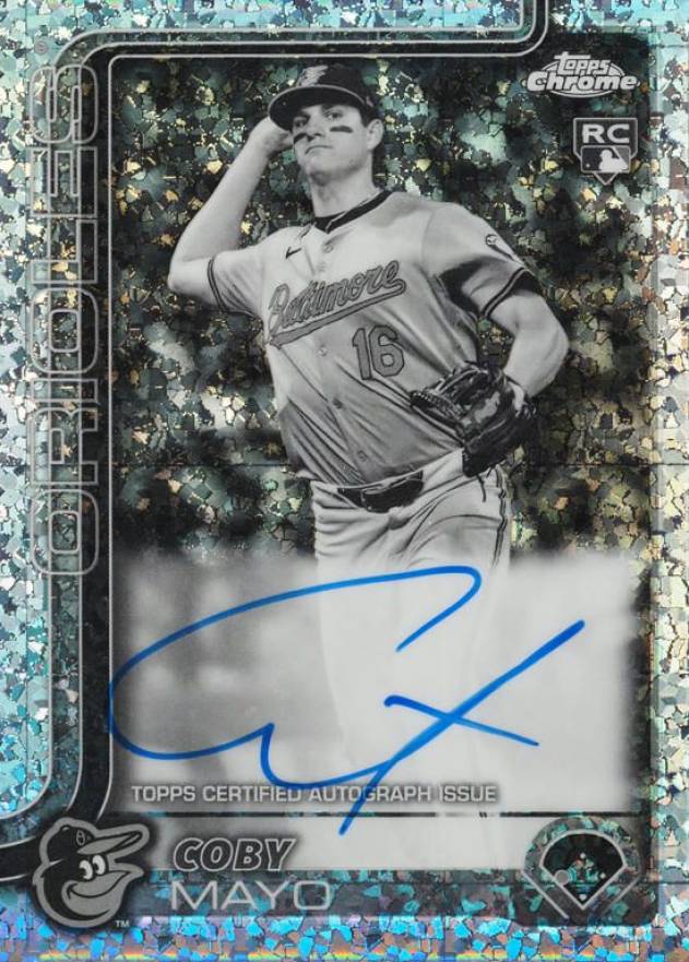 2025 Topps Chrome Rookie Autographs Coby Mayo #RACMA Baseball Card