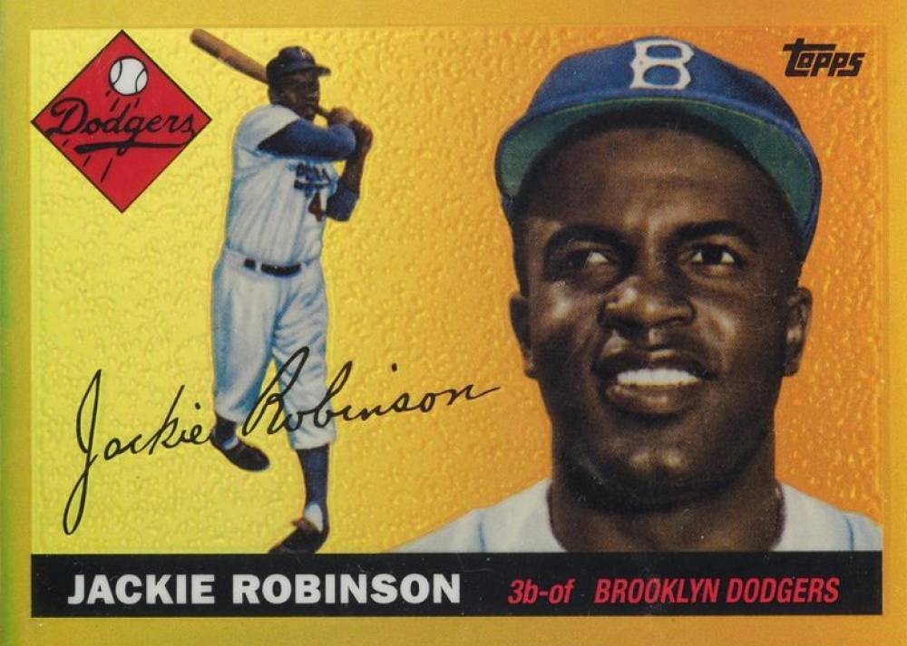 2013 Topps Factory Jackie Robinson Chrome Reprint Refractors Jackie Robinson #JRG-3 Baseball Card