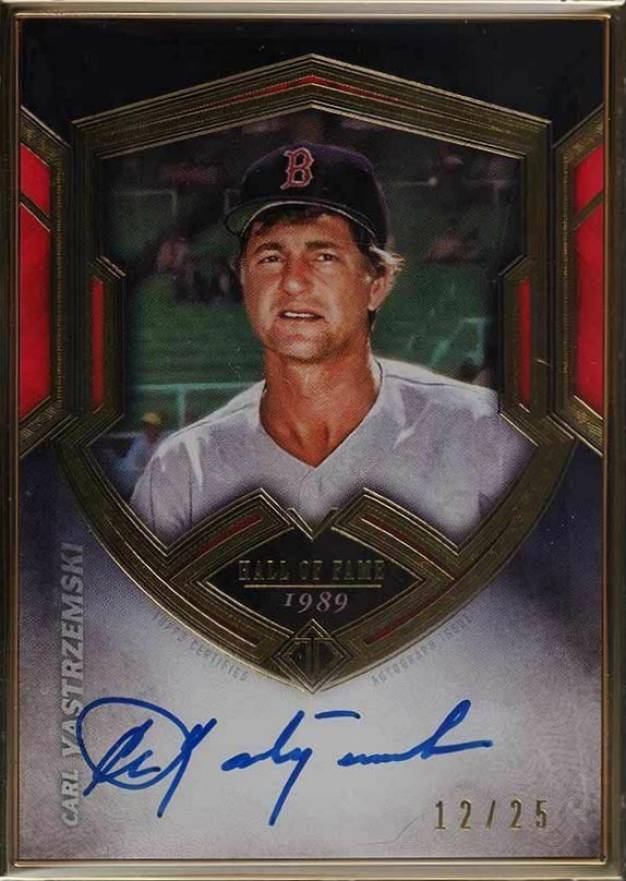 2020 Topps Transcendent Hall of Fame Transcendent Collection Autographs Carl Yastrzemski #CY Baseball Card