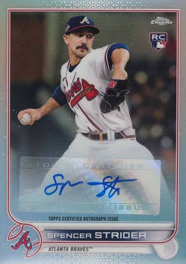 2022 Topps Chrome Update Autographs Spencer Strider #ACSST Baseball Card