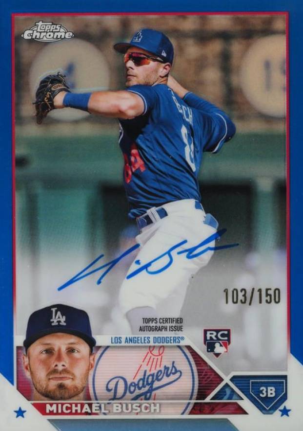 2023 Topps Chrome Rookie Autograph Michael Busch #RAMB Baseball Card