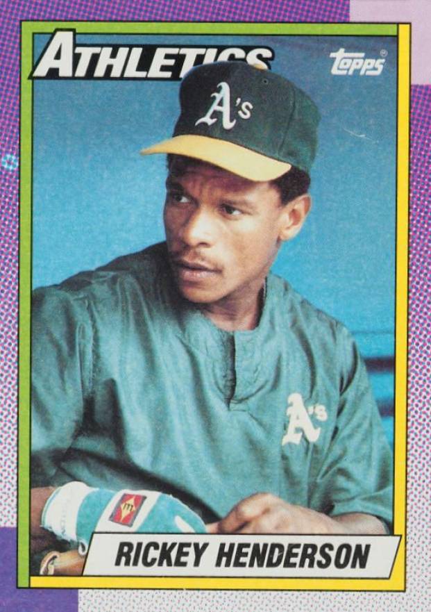 1990 Topps Rickey Henderson #450 Baseball Card