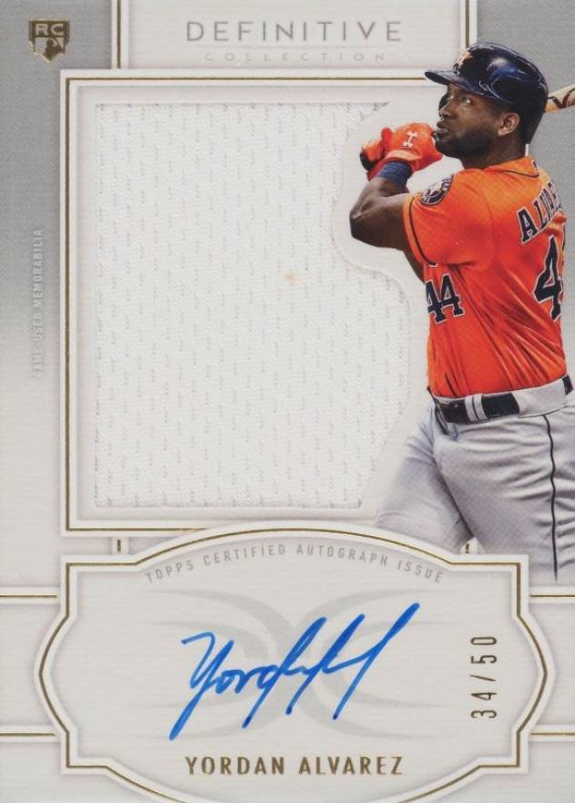 2020 Topps Definitive Collection Autograph Relic Collection  Yordan Alvarez #ARCYA Baseball Card