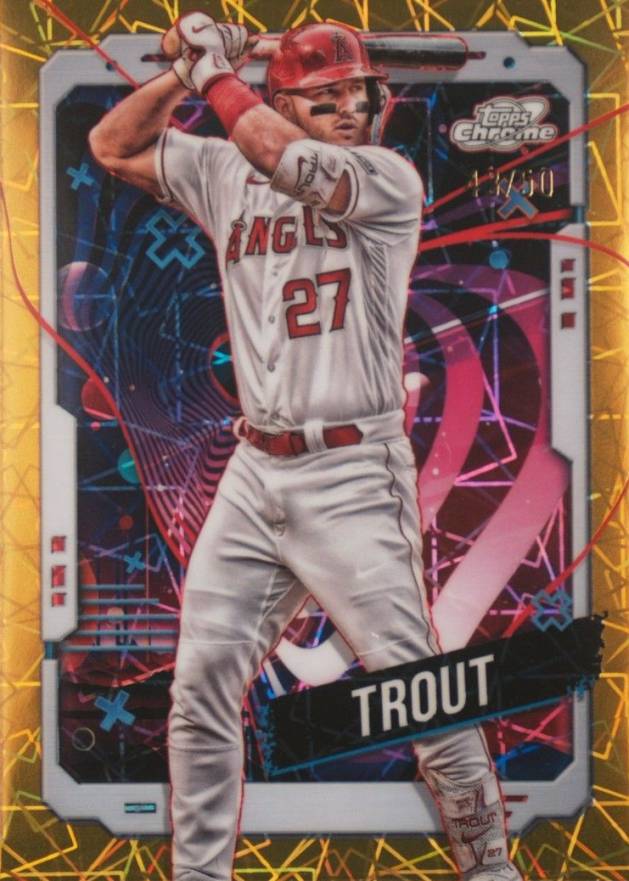 2024 Topps Chrome Cosmic Mike Trout #35 Baseball Card