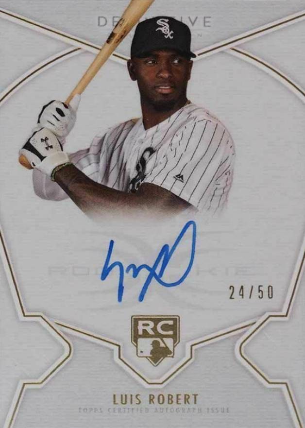 2020 Topps Definitive Collection Definitive Rookie Autographs Luis Robert Jr. #LR Baseball Card